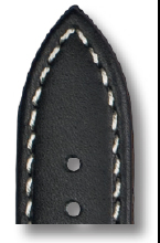 Leather strap Del Mar 20 mm black