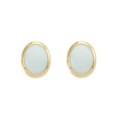 Ear studs gold 585/GG, opal