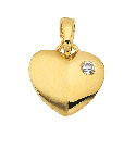 Pendant gold 333/GG heart, zirconia