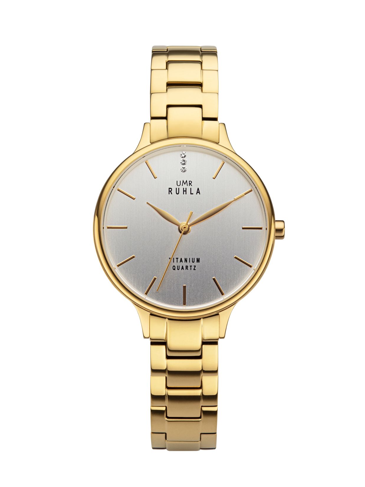 Uhren Manufaktur Ruhla - Armbanduhr Style Titan goldplattiert