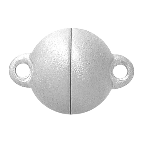 Magnetic clasp long ball 925/- matte Ø10.0mm