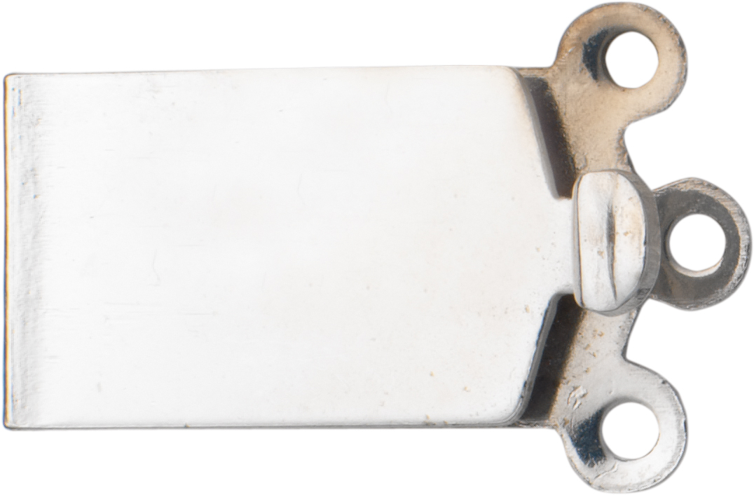 Kastenschnäpper Metall rhodiniert, L 12,00 x B 7,60mm