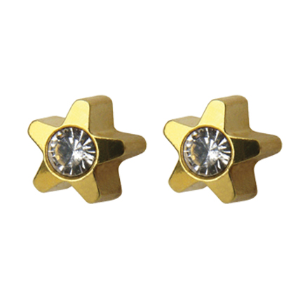 First ear stud Studex plus, 3.95 mm yellow star crystal