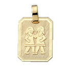 Zodiac gold 333/GG Gemini, square