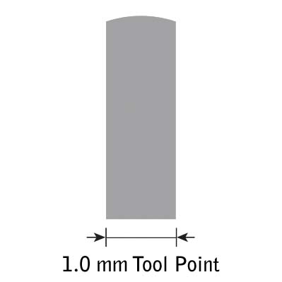 Glensteel Flachstichel parallel Nr.10 - 1,0 mm