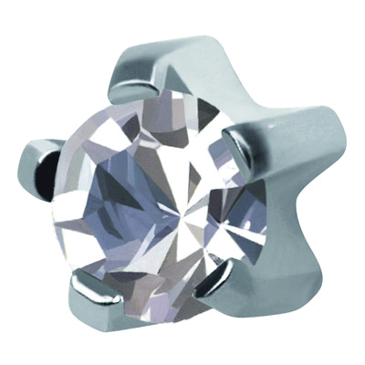 _ Erstohrstecker Studex plus 3,95 mm weiß Crystal