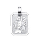 Zodiac silver 925/- Cancer, square