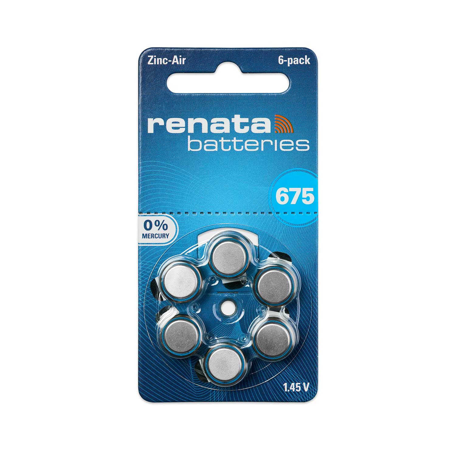Renata 675 hearing aid button cell