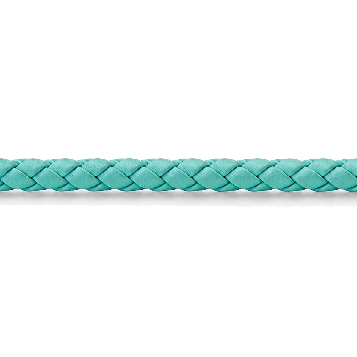 Lederband geflochten Rindleder Ø 3 mm, mint, Länge 1 m