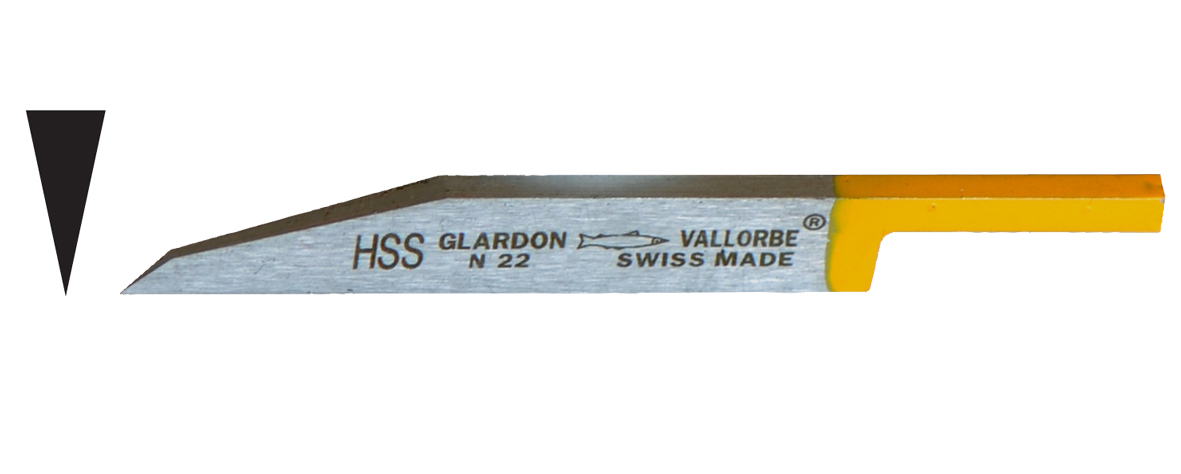 Graver, HSS, Glardon Vallorbe knife 2.2mm GRS