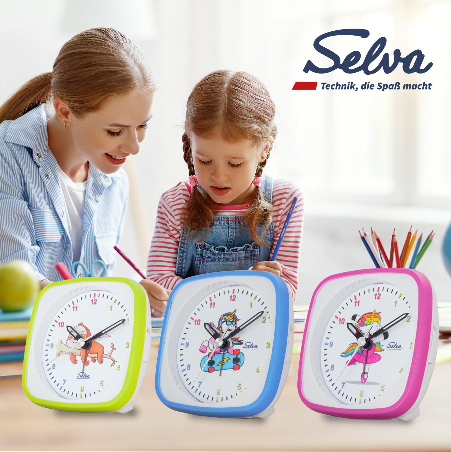 SELVA Exclusive children's alarm clock, silent