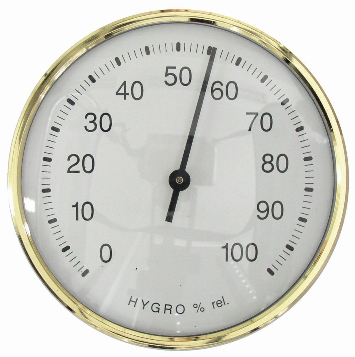 Hygrometer Ø 81 mm wit/doublé