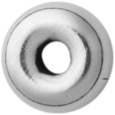 Roundel silver 925/- polished, round Ø 3.00mm height 1.50mm