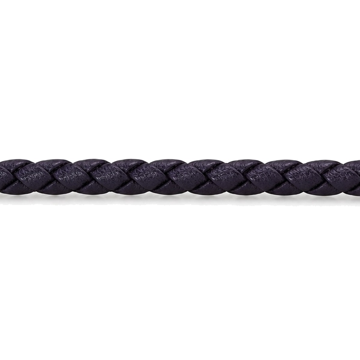 Lederband geflochten Rindleder Ø 3 mm, violett, Länge 1 m