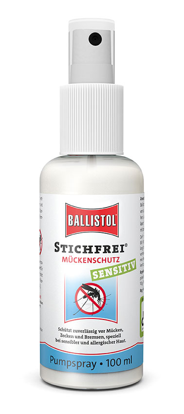 BALLISTOL Stichfrei Sensitiv Pumpspray, 100ml - Zeckenabwehr & Mückenschutz