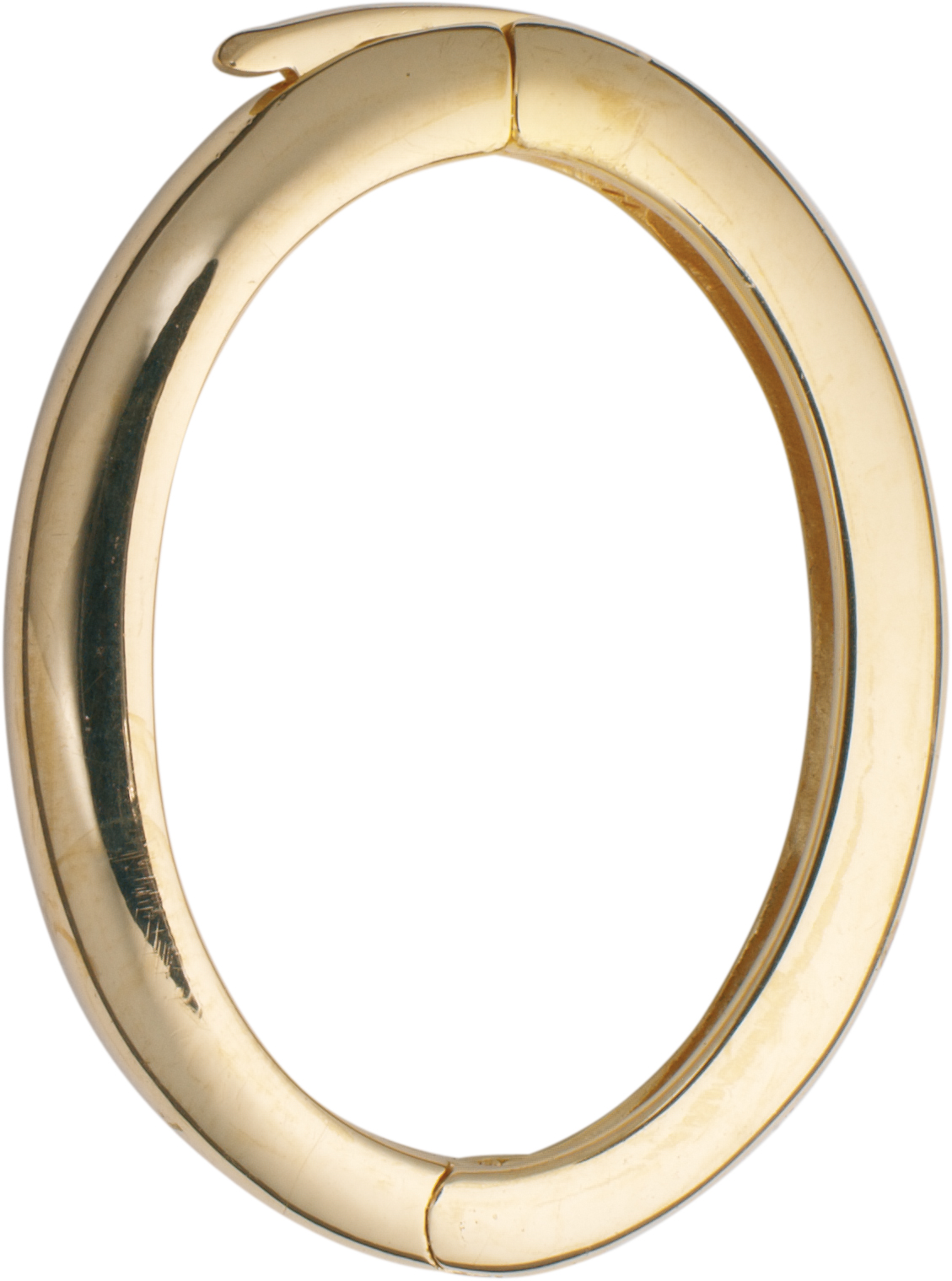 Ketten-Clip Silber 925/- gelb, oval L 22,1 x B 17,3 mm