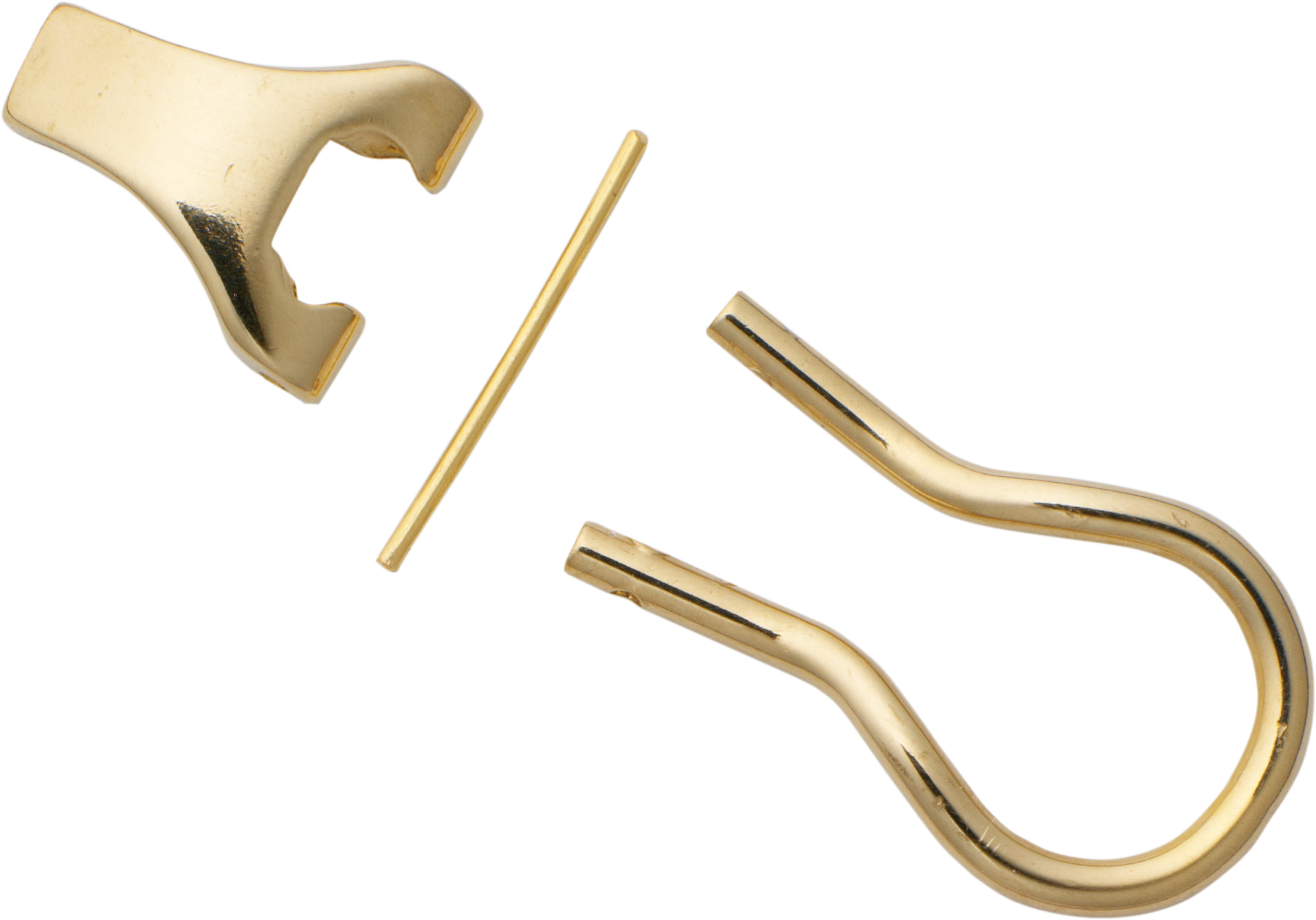 Klips-mechanika złoto  750/-żółte złoto z odlewanymi boczkami wysokość 9,0 mm długość bigla 14,50mm