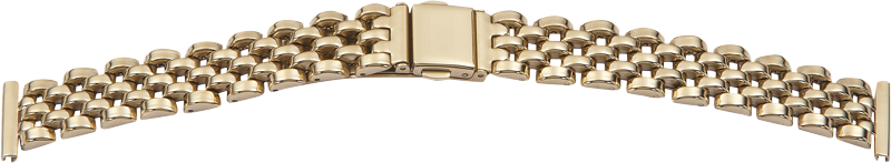 _ Metal band, stainless steel, 16 mm, gold, PVD, polished