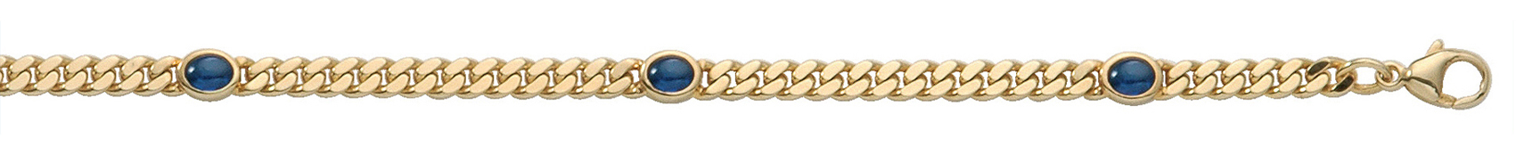 Bracelet gold 585/GG, sapphire