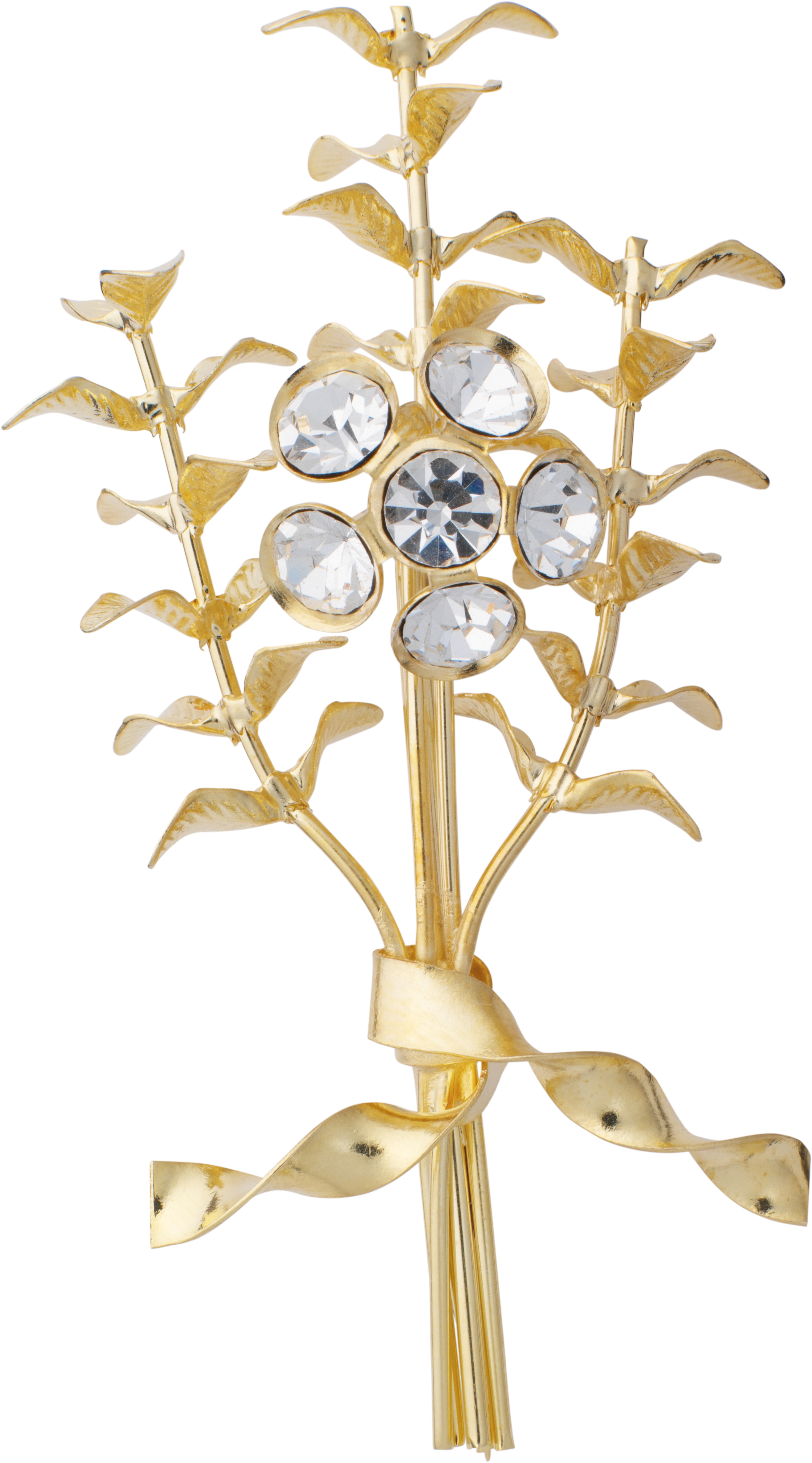 Myrtle bouquet diamond wedding anniversary metal yellow