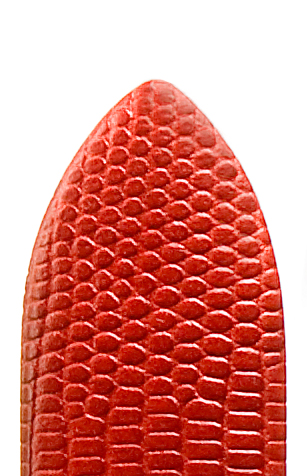 Pasek skórzany Java 12mm czerwony z elegancką strukturą jaszczurki