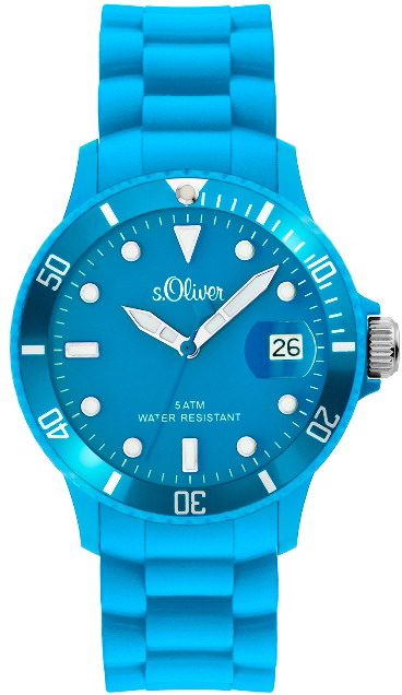 s.Oliver Silicone strap light blue SO-1993-PQ