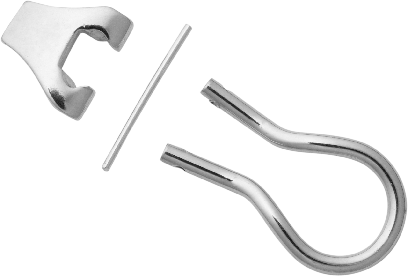 Ear clip mechanism silver 925/- with die cast lug height 6.50mm clip length 14.50mm