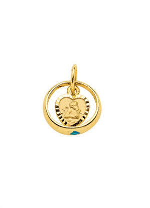 Anhänger Gold 333/GG Taufring, Safir