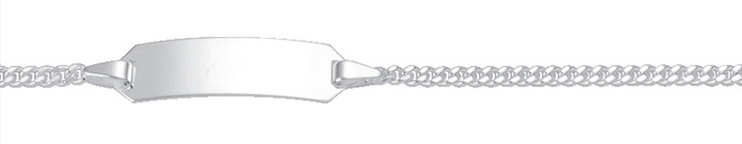 Id-Armband 3 Stück Silber 925/-, Flachpanzer 14cm