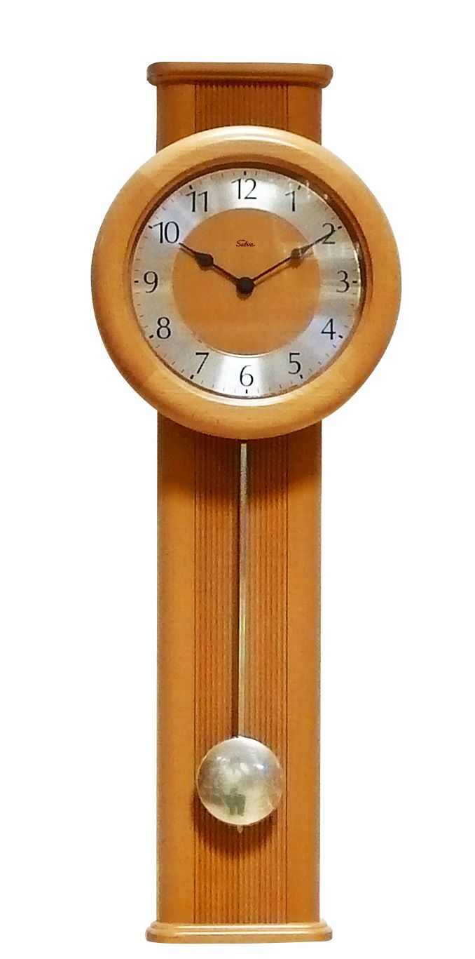 SELVA radio controlled pendulum wall clock beech Anzing