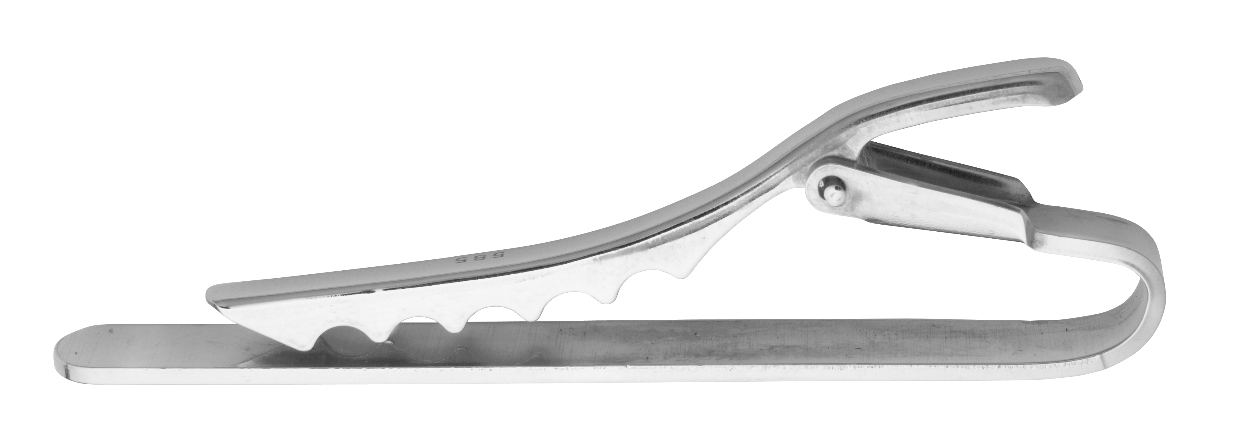Crocodile clamp silver 925/-, L 55,00 x W 5,50mm