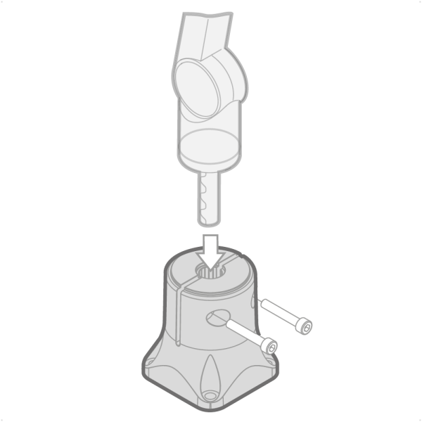 Screw-on base for LENSLED II and UNILED II