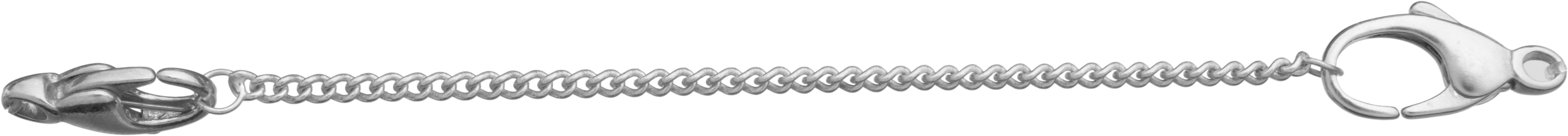 Safety chain curb silver 925/- length 70,00mm, with open jump rings
