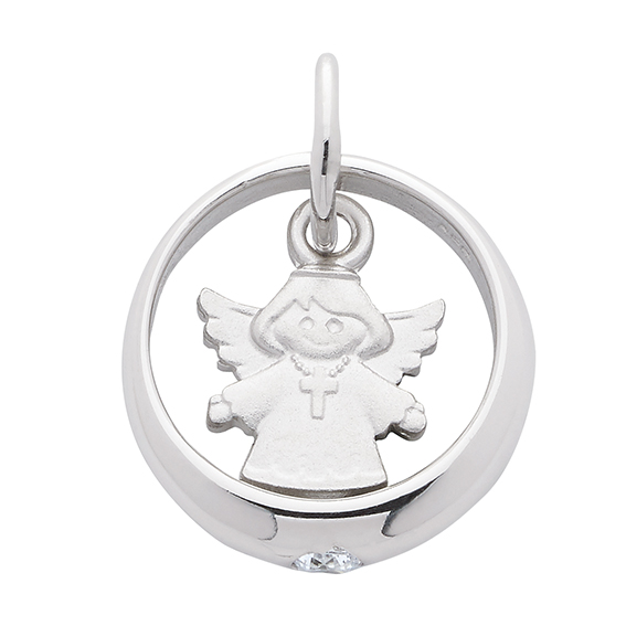 Anhänger 3 Stück Silber 925/rh Taufring, Zirkonia