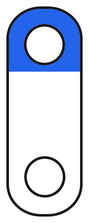 _ Chain labels cardboard with 2 holes 28 x 10 mm blue