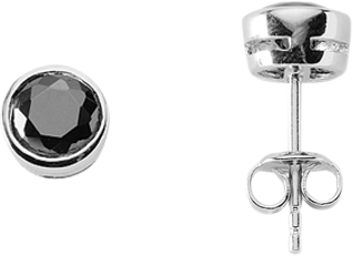 Ohrschmuck Silber 925/rh Zarge Zirkonia farbig 3er Sort.