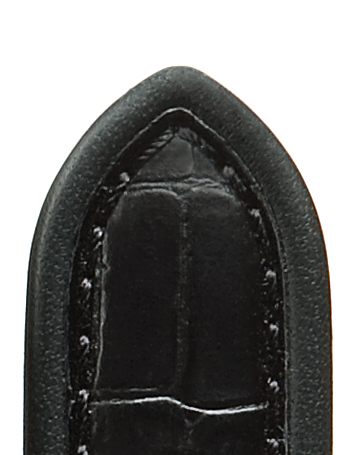 Lederband Imperator Waterproof 18mm schwarz mit Louisiana-Prägung