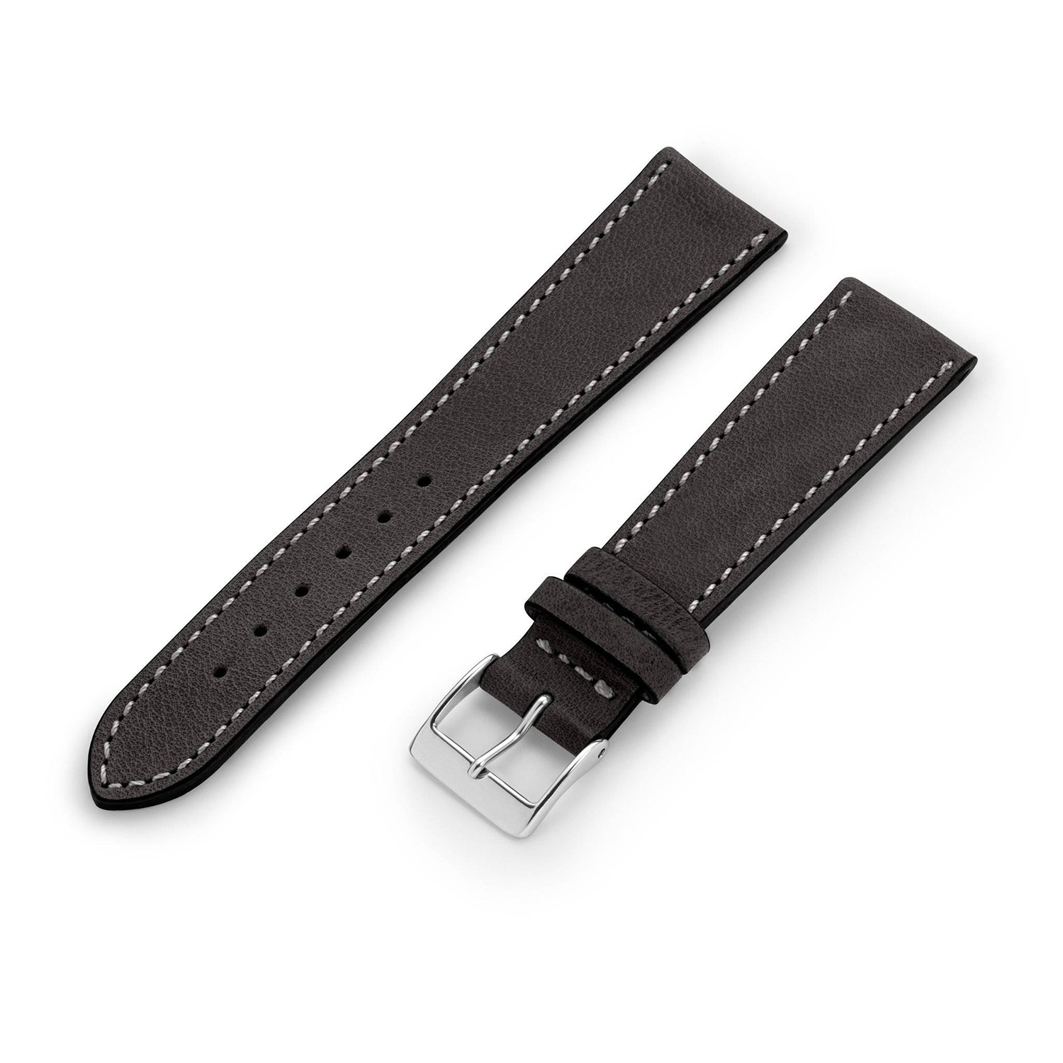 Manufakturwerk leather strap Hoheluft black 24/20