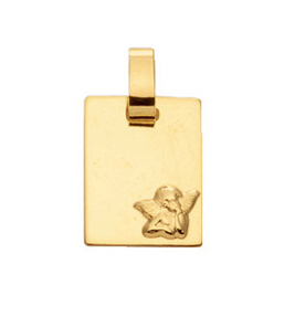 _ Medal gold 333/GG Cupid, square