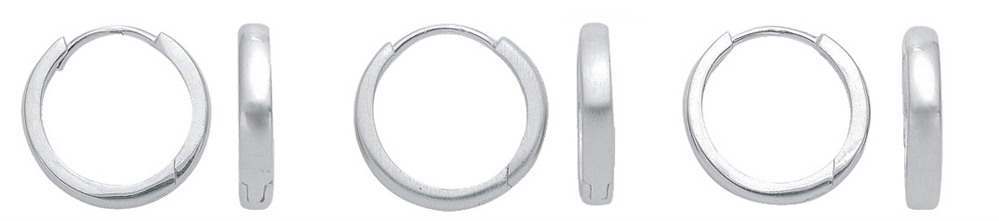 Creolen 3 Paar Silber 925/rh mattiert Ø 17mm