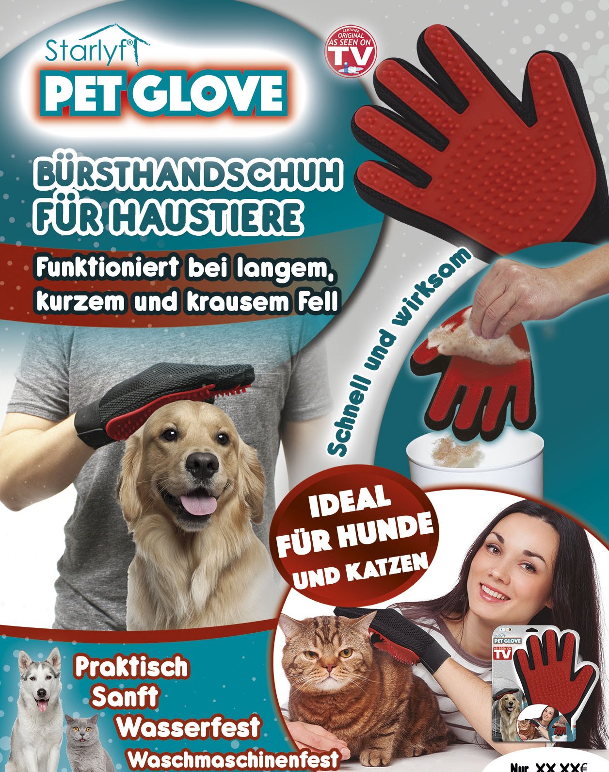 Pet Glove - De borstelhandschoen voor uw huisdier