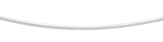 collier 925/rh Tonda rond 42cm, gepolijst