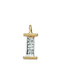letter hanger goud 585/rh   I, diamant 0,02ct. wpi