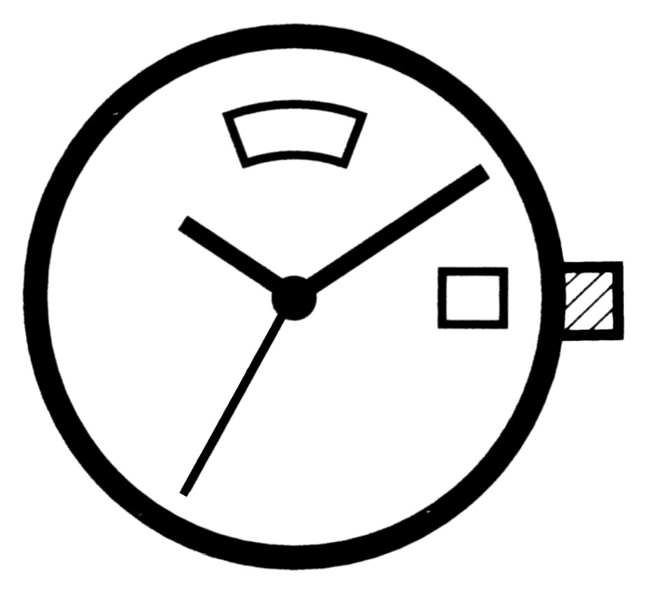 Kleinuhrwerk Automatik ETA 2834-2, Std.-H 1,75 SC, D3, W12