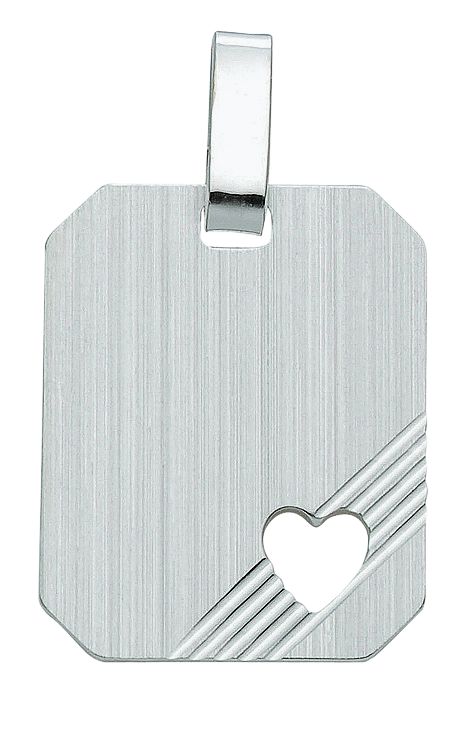 Gravurplatte 3 Stück Silber 925/rh eckig