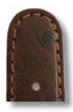 Lederband Dundee 18mm mokka mit Straußennarbung