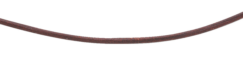 Collier Leder, 50cm Braun, Verschluss: Karabiner  925/-