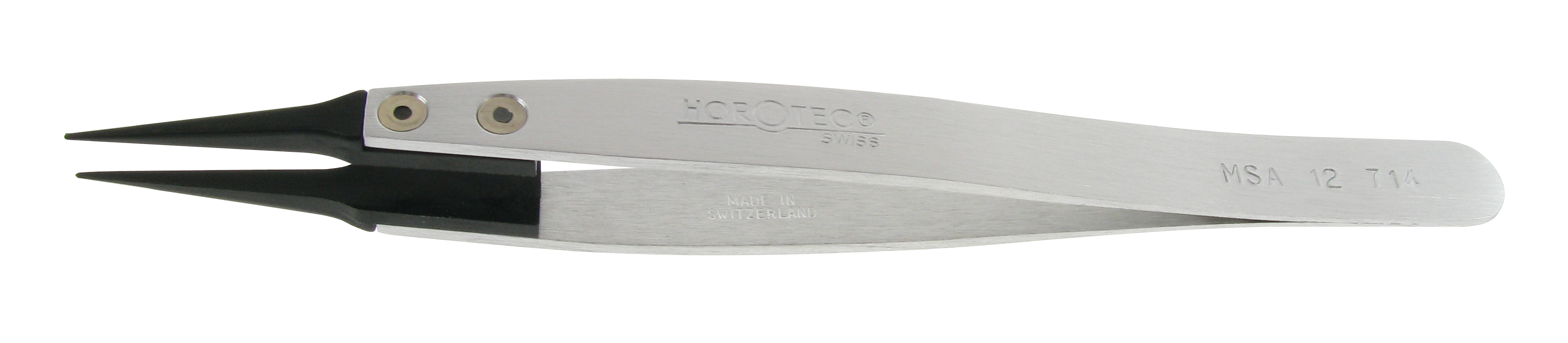 Aluminium forceps with carbon fibre tips extra-fine Horotec