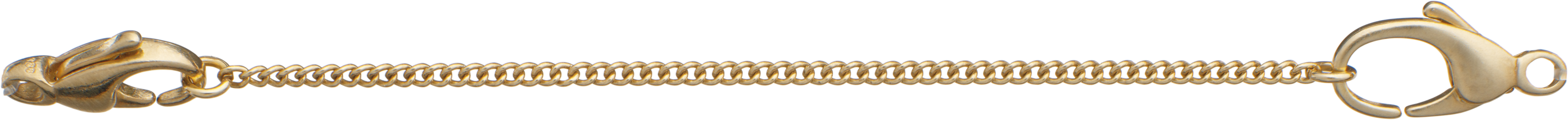 Safety chain curb gold 585/-Gg length 70,00mm, with open jump rings
