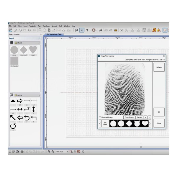 Fingerprint Image Scanner für Magic Graviermaschinen